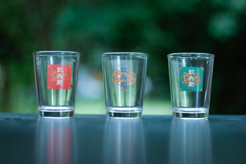 Huoxiao Zhongjian Hot Fried Cup (3 in a set) Huoxiaohun joint Taiwan limited product - Cups - Glass White