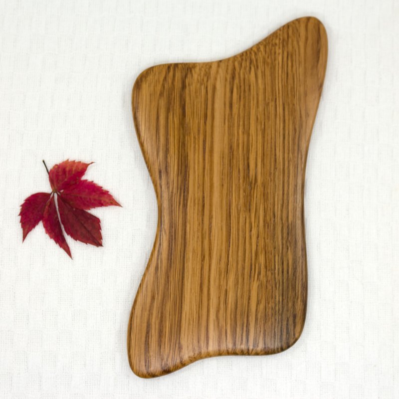 Gua Sha Massage Wooden Tool,Medium Shape Scraper,Massage for Face,Neck and Body - 刮痧板/臉部按摩 - 木頭 咖啡色