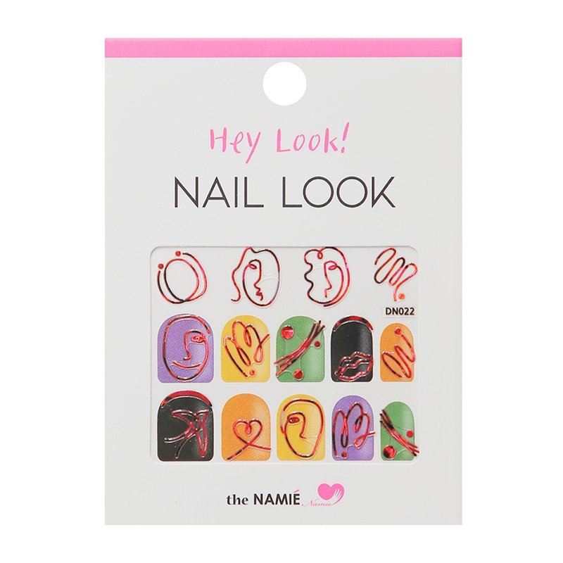 【DIY Nail Art】Hey Look Nail Art Decorative Art Sticker Red Curve - Nail Polish & Acrylic Nails - Paper Gold