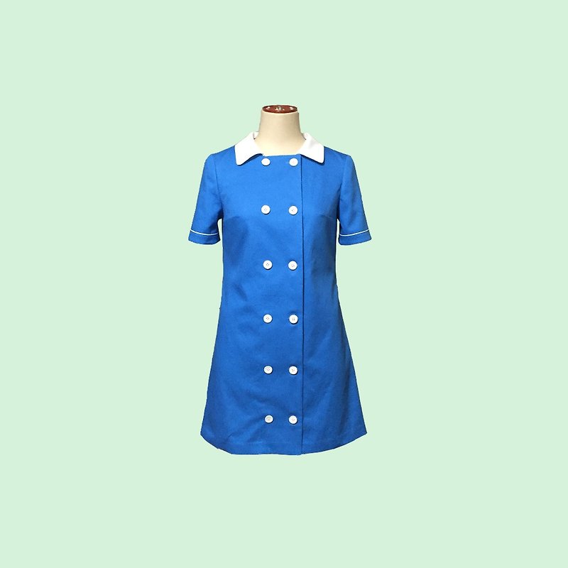 retro one-piece penelope - One Piece Dresses - Cotton & Hemp Blue