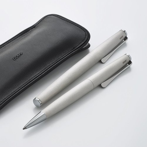 LAMY TAIWAN 官方旗艦館 【雷雕刻字】LAMY 鋼珠筆+筆袋禮盒 / studio 系列 - 65 刷紋