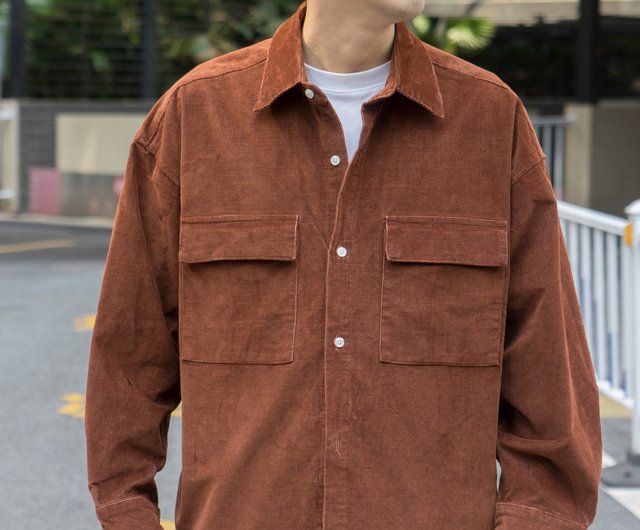 SHIRT Autumn and Winter Corduroy Shirt Japanese Loose Casual