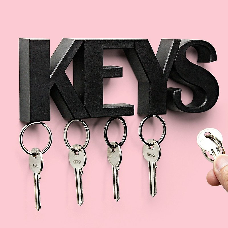 QUALY KEYS key storage rack - ของวางตกแต่ง - พลาสติก สีดำ