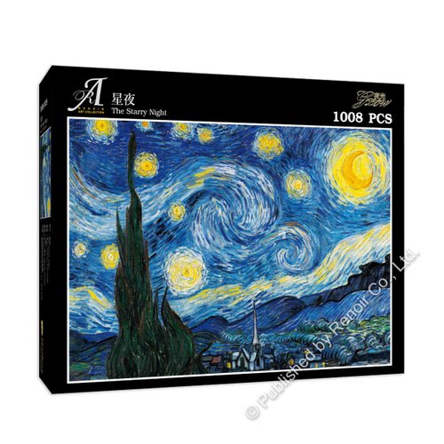 雷諾瓦拼圖文化坊 雷諾瓦拼圖文化坊/星夜/1008片拼圖/梵谷/夜光