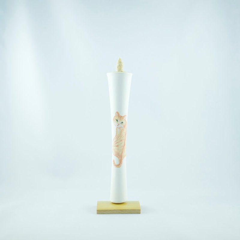 【京都伏見京蠟燭】世間都是貓 聯名限定款 NMR-1510 - 香氛蠟燭/燭台 - 蠟 白色