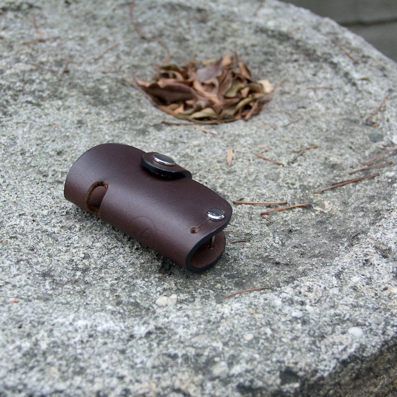 DUAL Leather smart key bag for car - Keychains - Genuine Leather Khaki