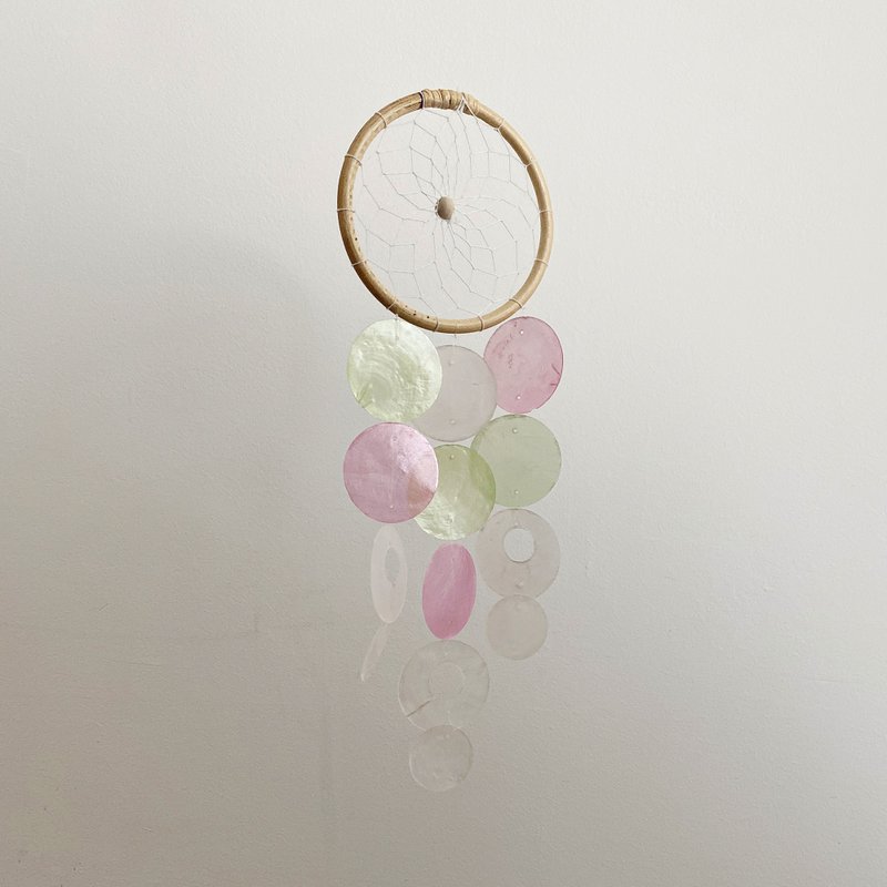 DIY-KIT| Ricotta Cheese(S)-Pink, Green-MIX| Shell Wind Chime Mobile | #0-571 - อื่นๆ - เปลือกหอย สึชมพู