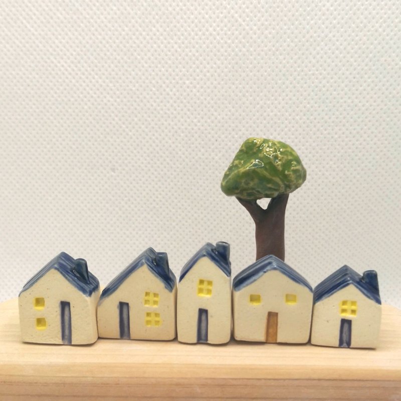 夢想小屋 - 陶土系列 H1 - 擺飾/家飾品 - 陶 藍色