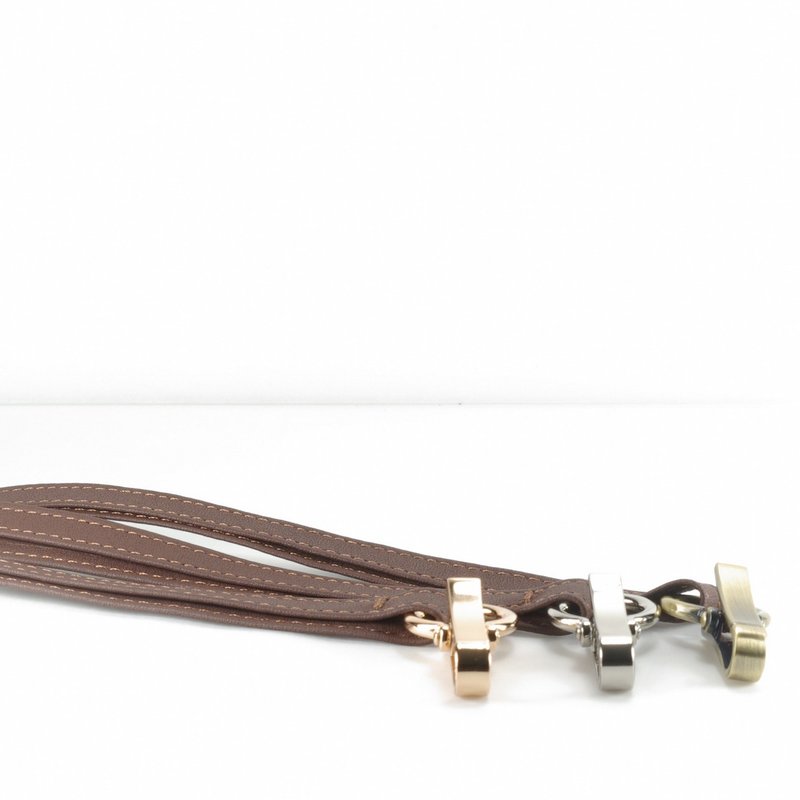 Classic vegetable tanned lanyard leather brown - เชือก/สายคล้อง - หนังแท้ สีนำ้ตาล