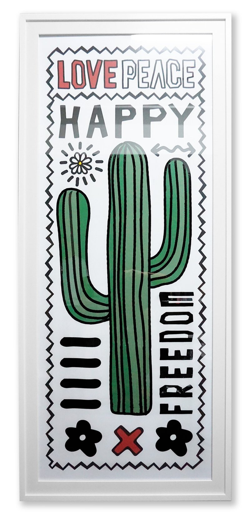 仙人掌印花（不包括框架） - 海報/掛畫/掛布 - 紙 白色