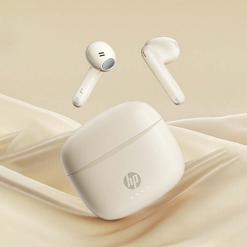 HP H10J True Wireless Waterproof Bluetooth Headphones - Cream - Headphones & Earbuds - Other Materials 