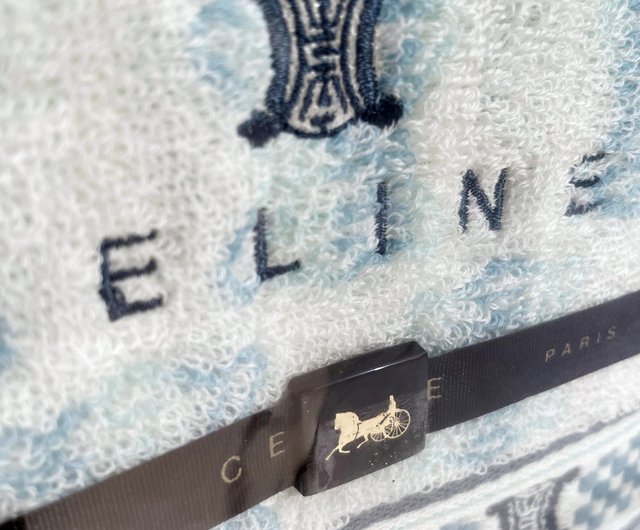 中世の美 CELINE セリーヌ コットン刺繍 凱旋門 バスタオル