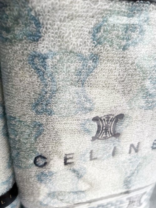 中世の美 CELINE セリーヌ コットン刺繍 凱旋門 バスタオル