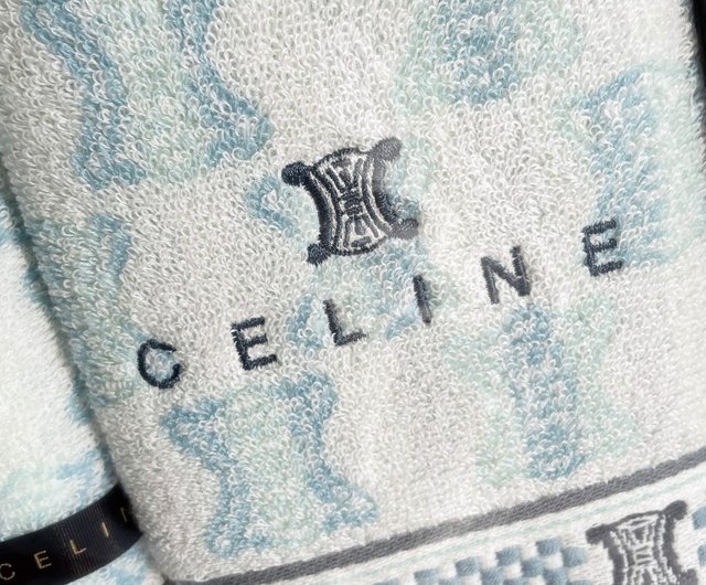 中世の美 CELINE セリーヌ コットン刺繍 凱旋門 バスタオル タオル 