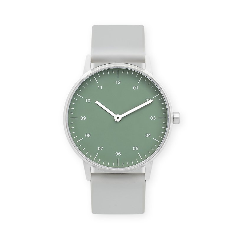 BIJOUONE彼樹灣 B40系列 萌松綠色表盤 硅膠表帶 防水手錶