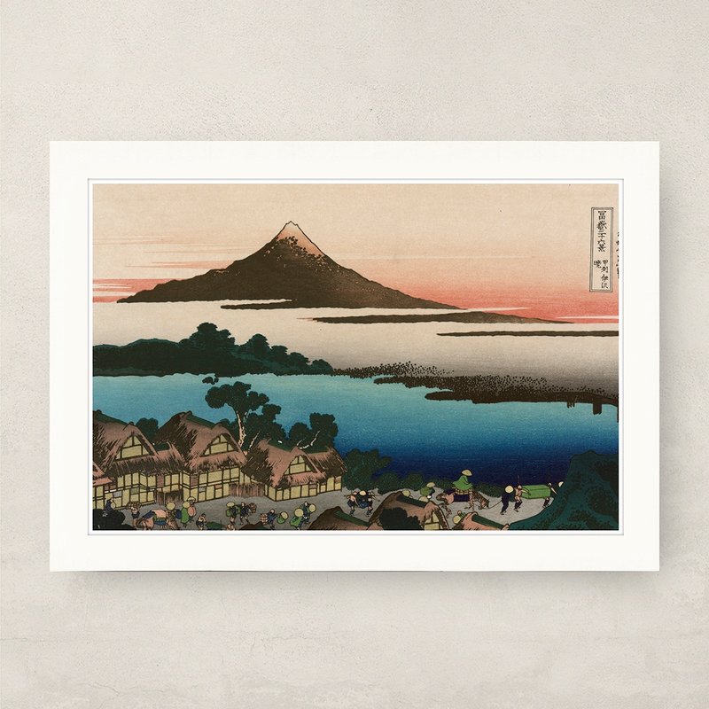 【 藝術畫卡 】葛飾北齋・甲州伊澤曉 | B4畫卡 - 海報/掛畫/掛布 - 紙 卡其色