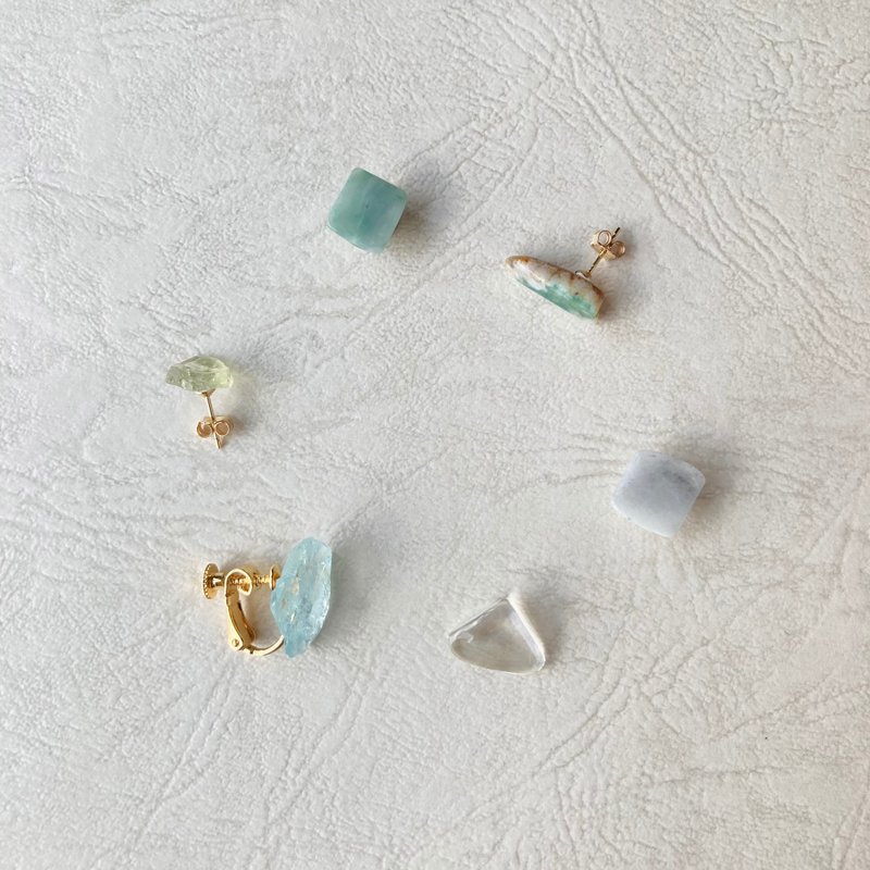 Lucky Bag: 6-piece set of natural stone earrings - Earrings & Clip-ons - Gemstone 