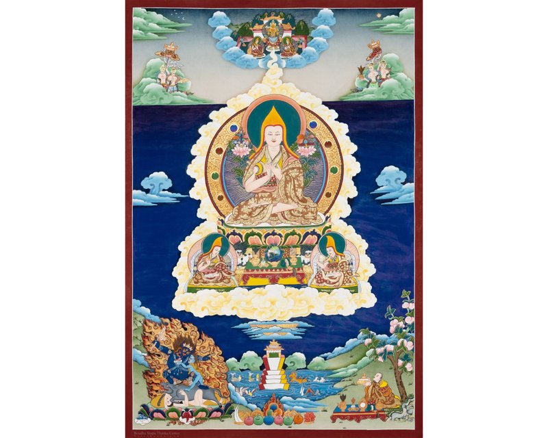 精细的钟阿巴唐卡工艺 - 壁貼/牆壁裝飾 - 其他材質 多色
