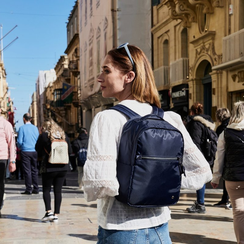 Pacsafe W | Anti-theft Backpack 10L Army Blue - กระเป๋าเป้สะพายหลัง - วัสดุอีโค สีน้ำเงิน