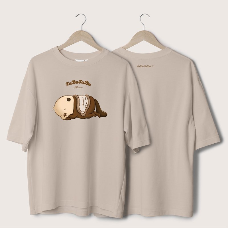 The Famous Painting Otter So Thick Pound T Dali Memory Eternal Otter (Apricot Sand Color) - Women's T-Shirts - Cotton & Hemp White