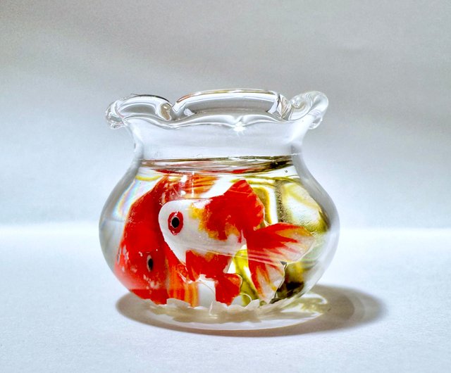 ガラス工芸★泳ぐ金魚の置物 ガラス工芸☆泳ぐ金魚の置物 ガラス工芸☆泳ぐ金魚の置物