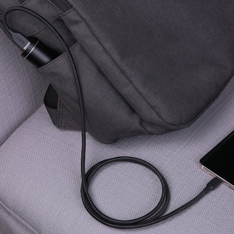 【AUKEY】CB-AC1 編織尼龍USB 3.1 USB-A轉USB-C電纜1.2米 - 行動電源/充電線 - 塑膠 多色