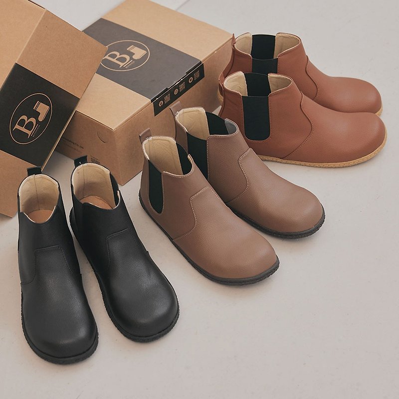 Spot Japanese design x Taiwan made BJ low-cut Chelsea comfortable bread boots - รองเท้าหนังผู้หญิง - หนังเทียม 