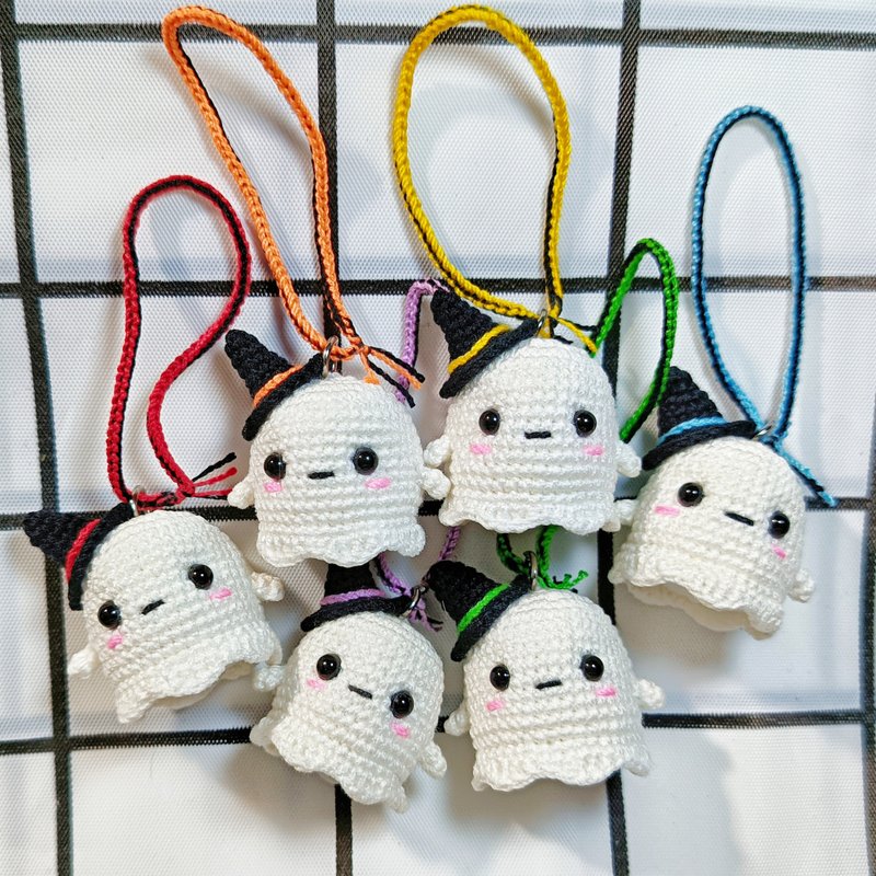 Baby Ghost Halloween Crochet Doll Keychain - Keychains - Other Materials Multicolor