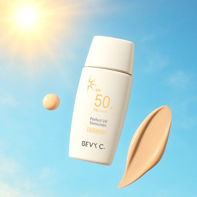 【BEVY C.】輕盈防曬粉底露 SPF50+ / PA++++ 50mL - 臉部/身體防曬 - 其他材質 白色