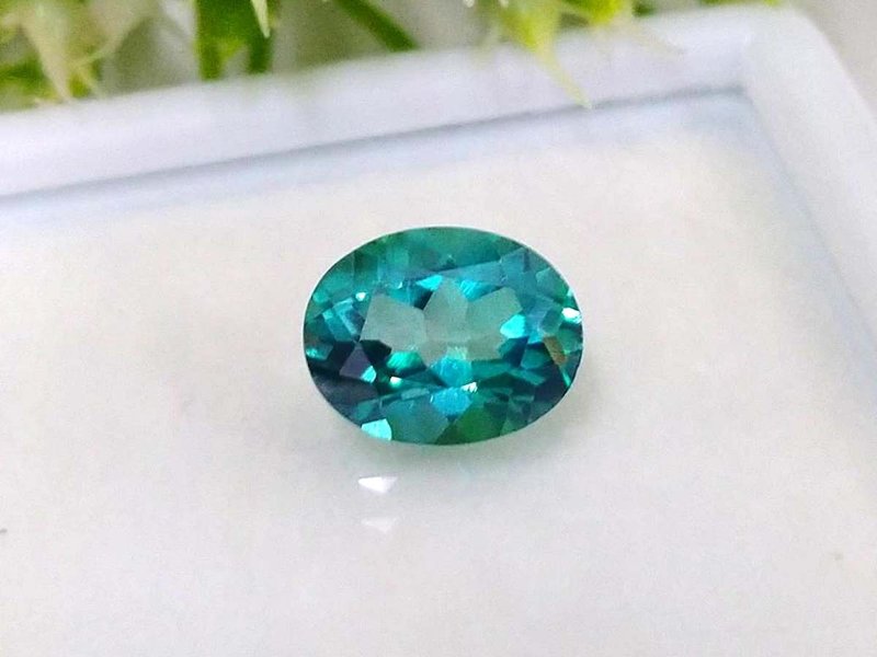 9 x 7 mm ฺ Genuine topaz green sky blue - 其他 - 半寶石 綠色