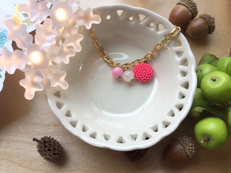 Zoe's forest Christmas Gift Flower Gold Bracelet PinkoiXmas Christmas Gift - Bracelets - Other Metals 