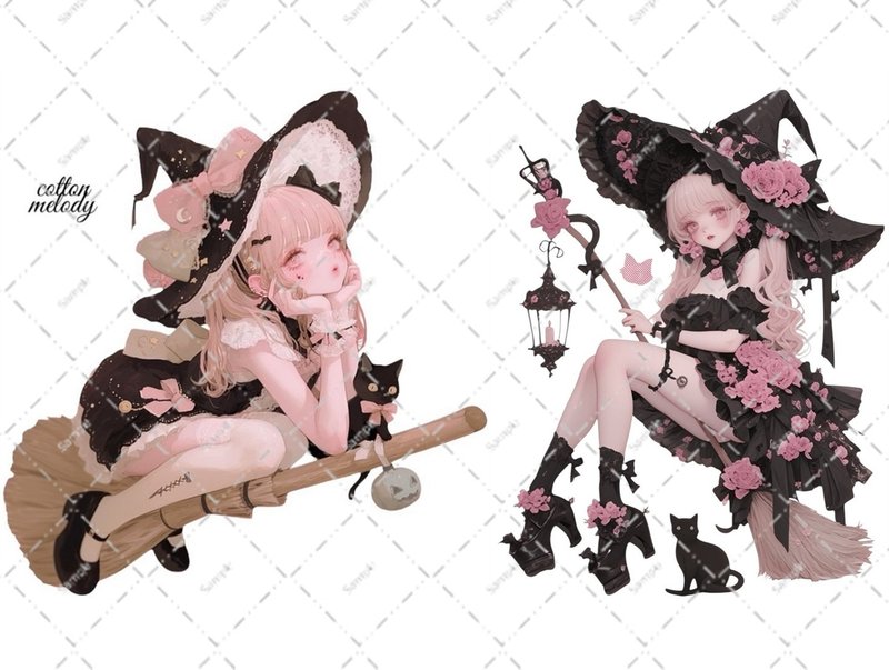 original sticker no.7105 人物ステッカー オリジナルステッカー 人物ステッカー 女の子ステッカー オリジナル人物ステッカー - 貼紙 - 紙 