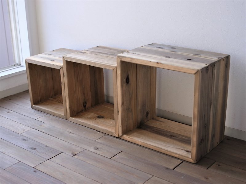 wood BOX set - Bookshelves - Wood Khaki