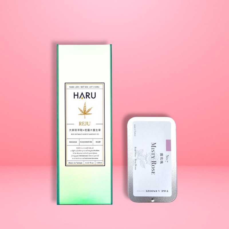 【PINKOI獨家】HARU 香氛四逸組合 按摩精油+旅行蠟燭 母親節禮物 - 身體乳/按摩油 - 精油 粉紅色