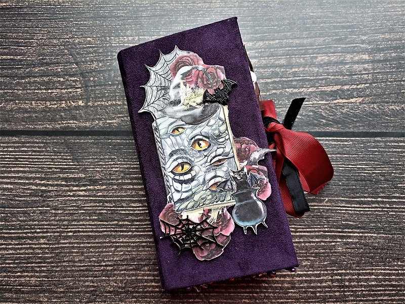 Witch journal Magic dream journal completed Witch flowers moon chunky - Notebooks & Journals - Paper Purple