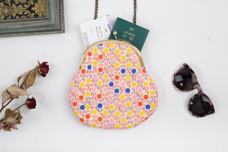 -Color code-Golden bag, carry bag, small bag, side backpack gift - Messenger Bags & Sling Bags - Cotton & Hemp Pink