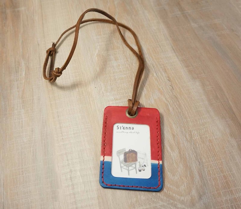 Sienna真皮證件車票行李卡片夾 - 證件套/識別證套 - 真皮 紅色