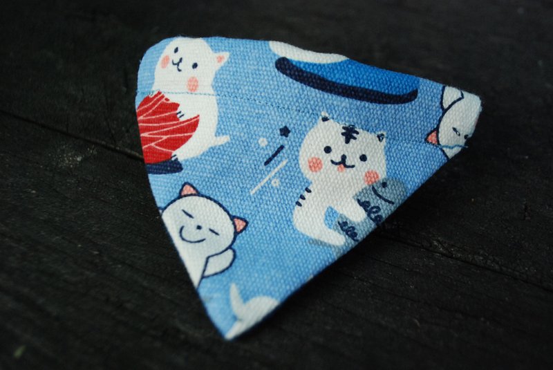 A-NI collar for cats and dogs triangular flag version - Collars & Leashes - Other Materials Blue