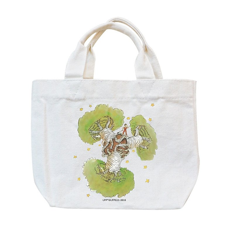 小王子經典版授權 - 小托特包：【猢猻麵包樹】,AA06 - 手提包/手提袋 - 棉．麻 綠色