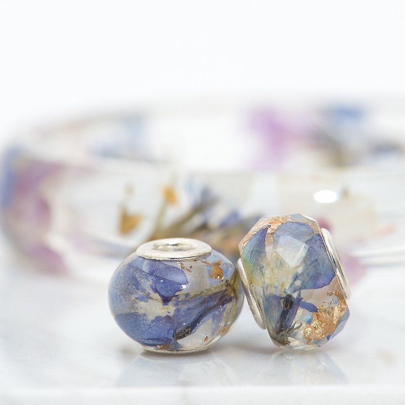 [Taurus - Furano Wild Sea] - Cloris Gift Wing color flower chain (bracelet, necklace choose one) - Bracelets - Plants & Flowers Purple