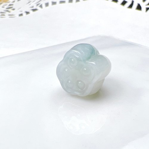 瓔珞翡翠 飄藍花翡翠蓮藕吊墜 | 天然緬甸A貨翡翠 | 送禮