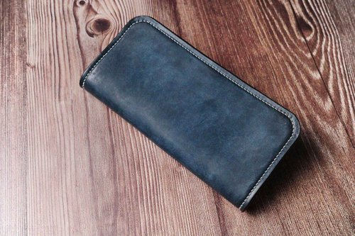 ルー革製芸術-Loup leather art Loup leather art - 手工製磨砂植鞣革長夾