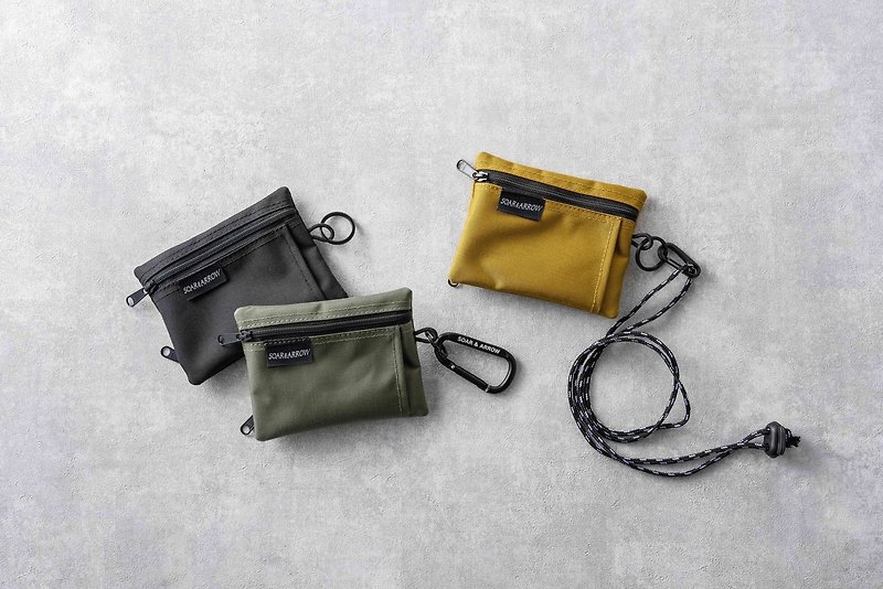 【Soar&Arrow】High-performance water-repellent coin purse, multi-laminated wallet and neck bag - Coin Purses - Other Man-Made Fibers Multicolor