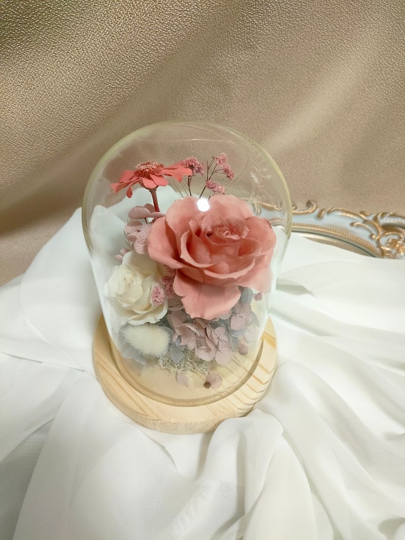 Qisiyixiang-Permanent Rose Glass Flower Cover-Sakura Forest - ช่อดอกไม้แห้ง - พืช/ดอกไม้ หลากหลายสี