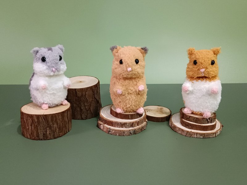 (Ohana)Crochet Hamster Amigurumi-Customized Gifts - หมอน - ผ้าฝ้าย/ผ้าลินิน หลากหลายสี