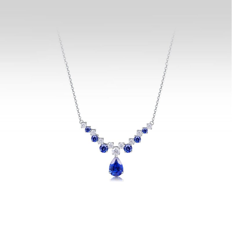 The Milky Way 18K gold necklace with cultured sapphires is a symbol of freedom - Necklaces - Other Materials Blue