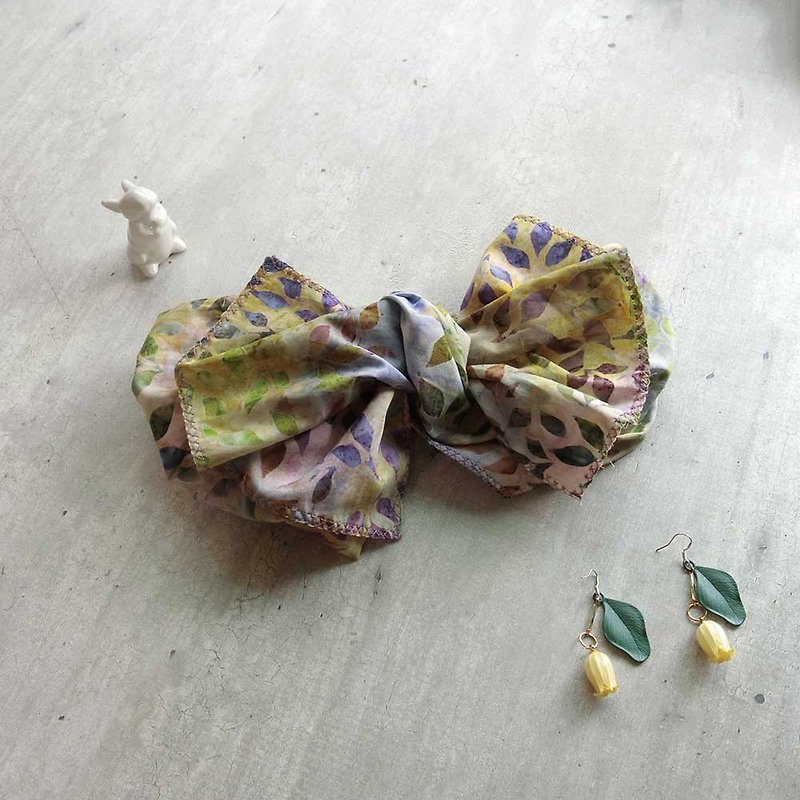 [Shell Art] Afterglow Leaf Shadow Giant Butterfly Hairband - The whole strip can be taken apart! - ที่คาดผม - ผ้าไหม หลากหลายสี