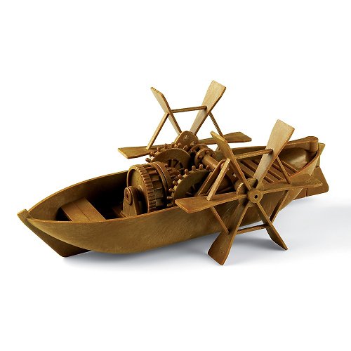 賽先生科學工廠 收藏達文西 - 槳葉船 DIY組裝模型