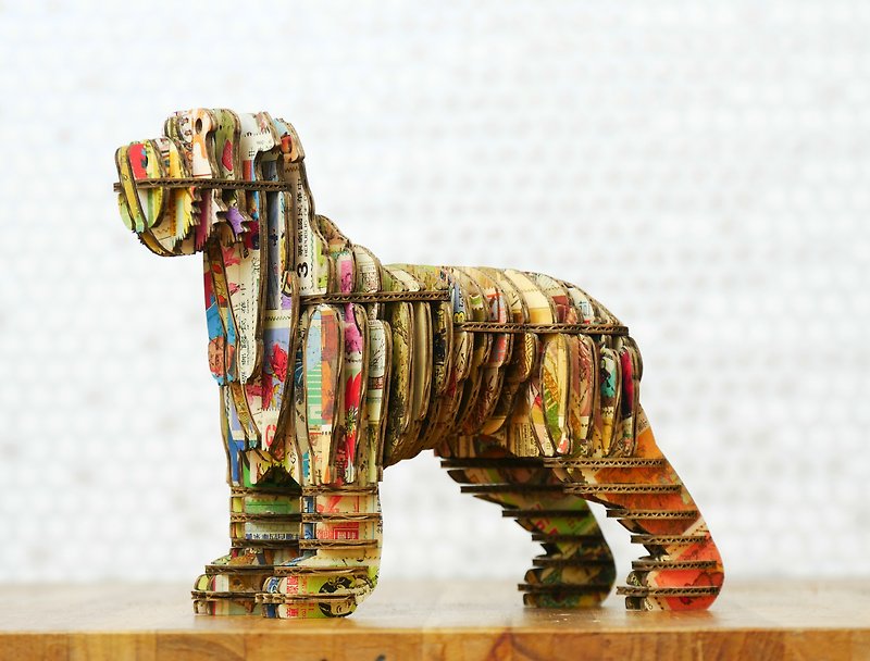 ブライアン梅タウン ミュージシャン - 犬 3D DIY 手作りホーム デコレーション スタンプ カラー - 木工/竹細工/ペーパークラフト - 紙 多色