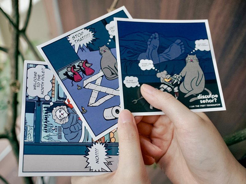 Orlane Made 美式漫畫明信片 - 卡片/明信片 - 紙 多色